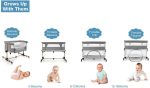 nordmiex 3 in 1 Baby Crib Bedside Crib,Baby Bassinet,Baby Bed Adjustable Portable Bed for Infant/Baby,Khaki - Image 7
